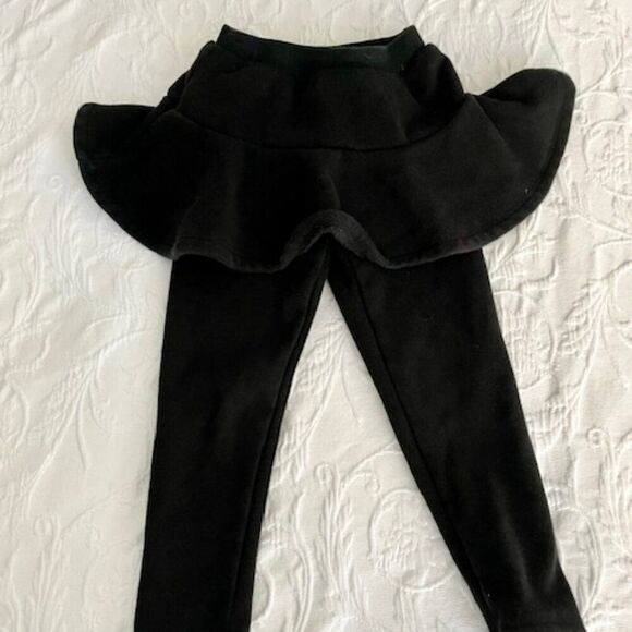 Alex and Nova Other - Alex & Nova Black Fleece Lined Pants with Skirt Attached 4T
